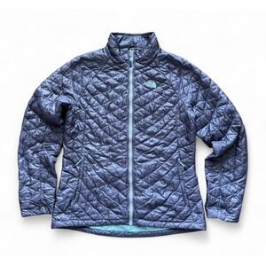 The North Face Thermoball Eco Puffer Jacket Purple Teal Womens Large **READ**